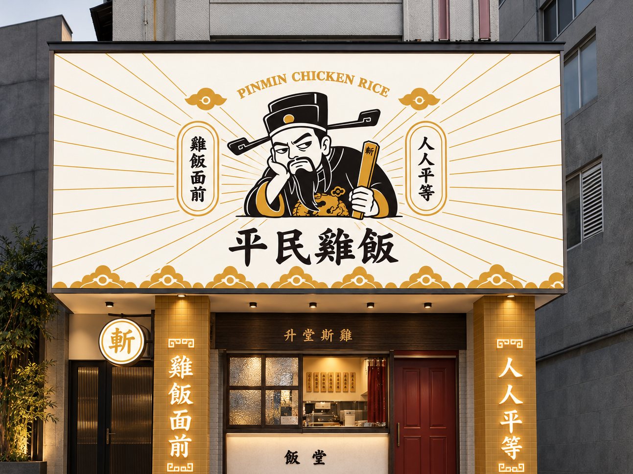 平民雞飯店面立面模擬