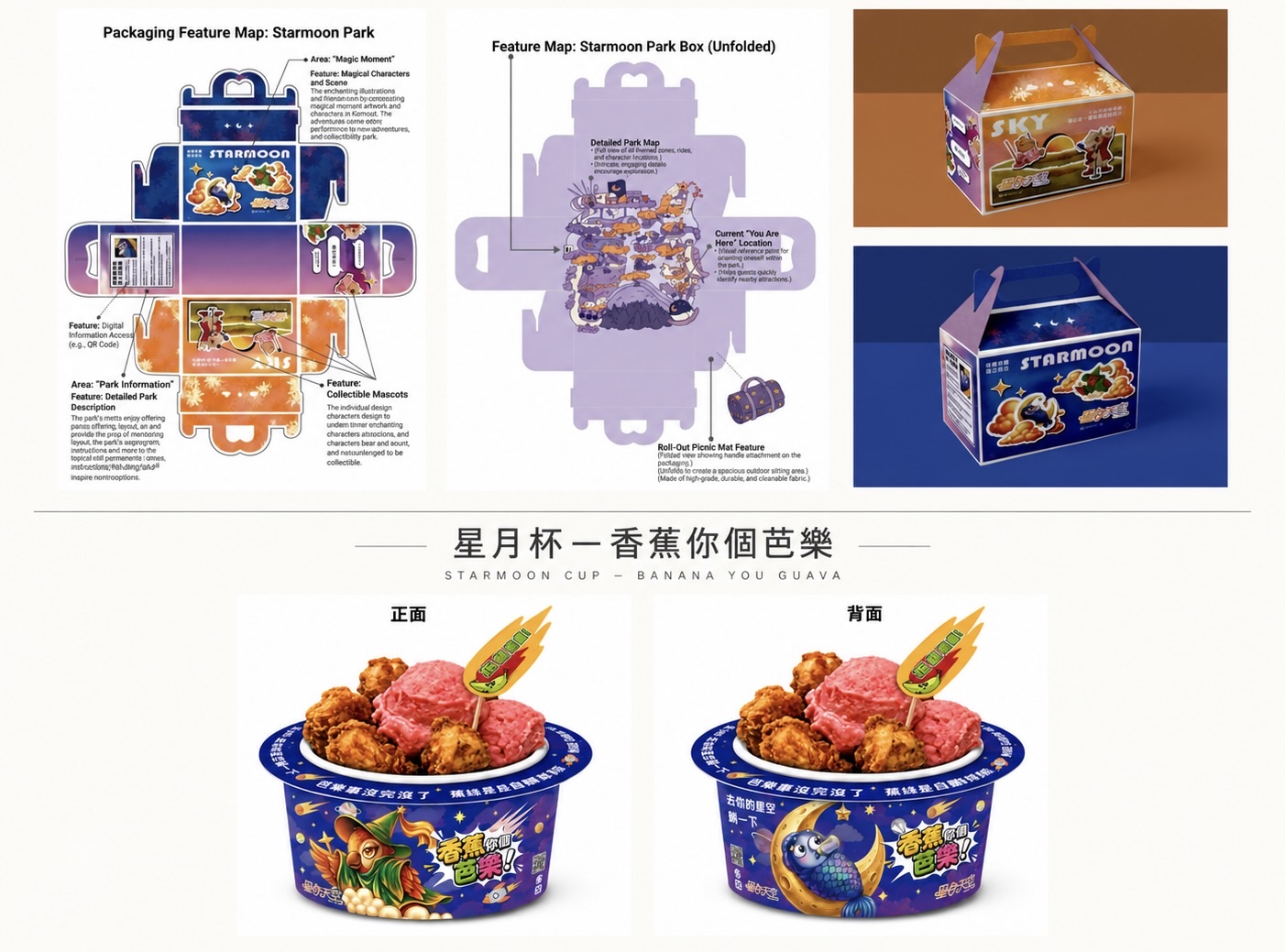 星月天空星空杯與野餐盒